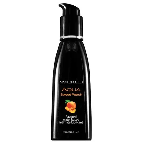 Sweet Peach Flavoured Lubricant by Wicked Aqua 120ml